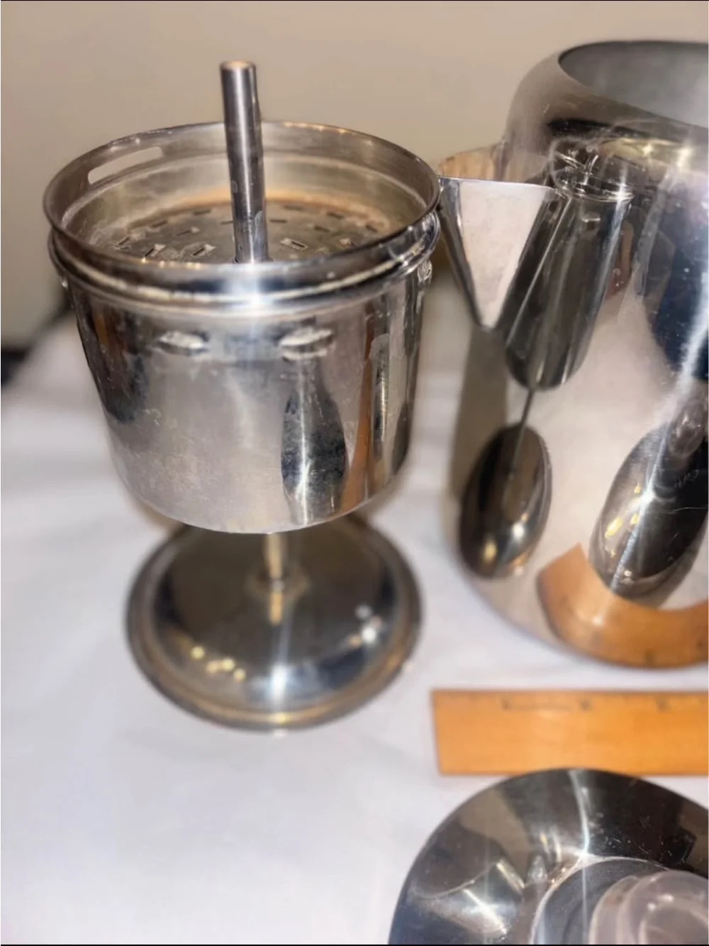 Vintage Stainless Steel Stovetop Coffee Percolator  Arcosteel